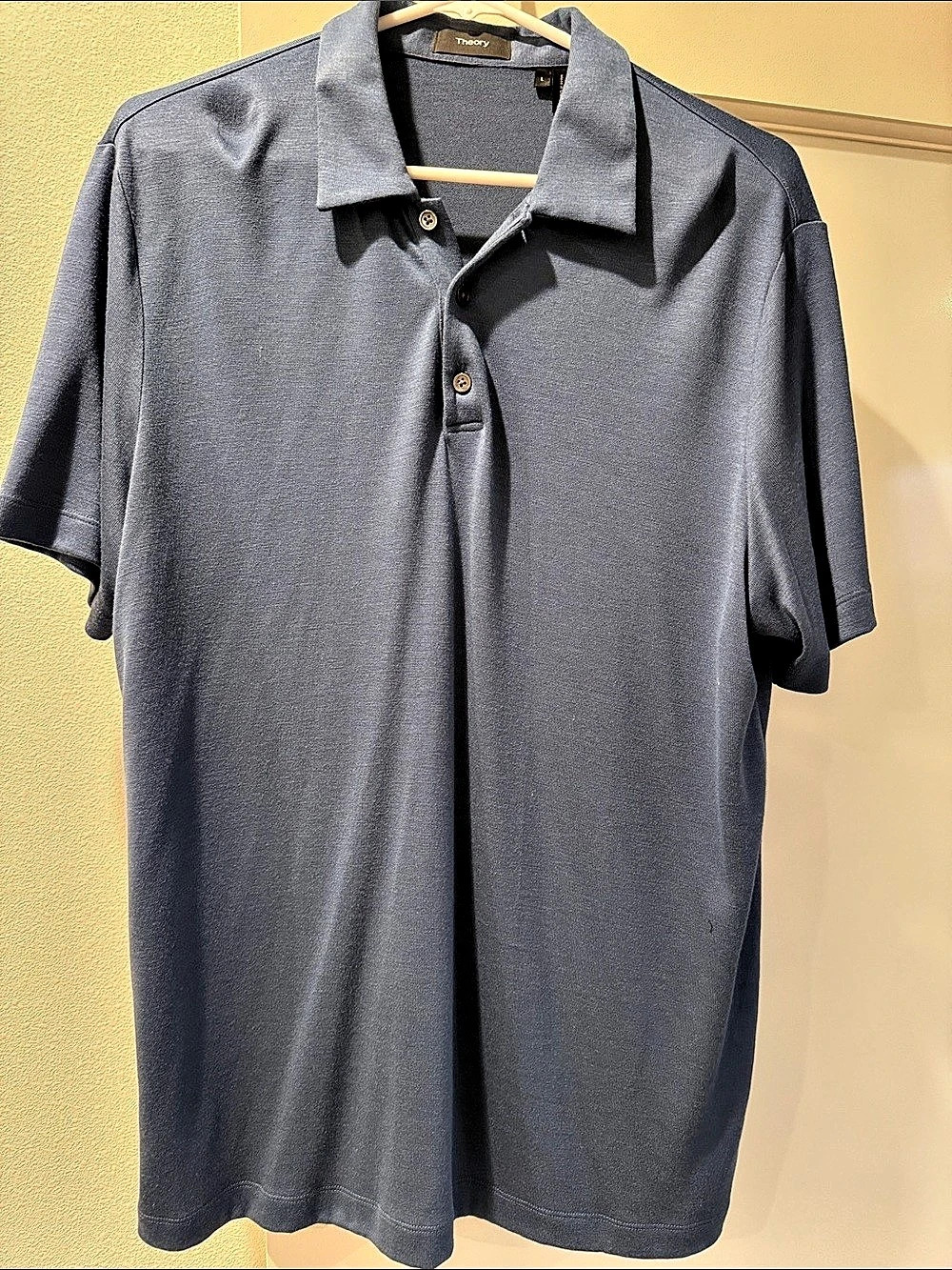 Theory Men's Polo Shirt in Gray Size Large Like New